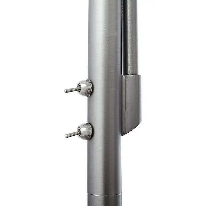 Lindby Stehleuchte Jaileen - Höhe: 170 cm, alu / grau / zink, alu / grau / zink, E27