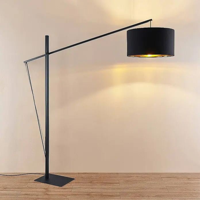 Arcchio Stehleuchte Mossa - Höhe: 200,8 cm, schwarz, schwarz, E27