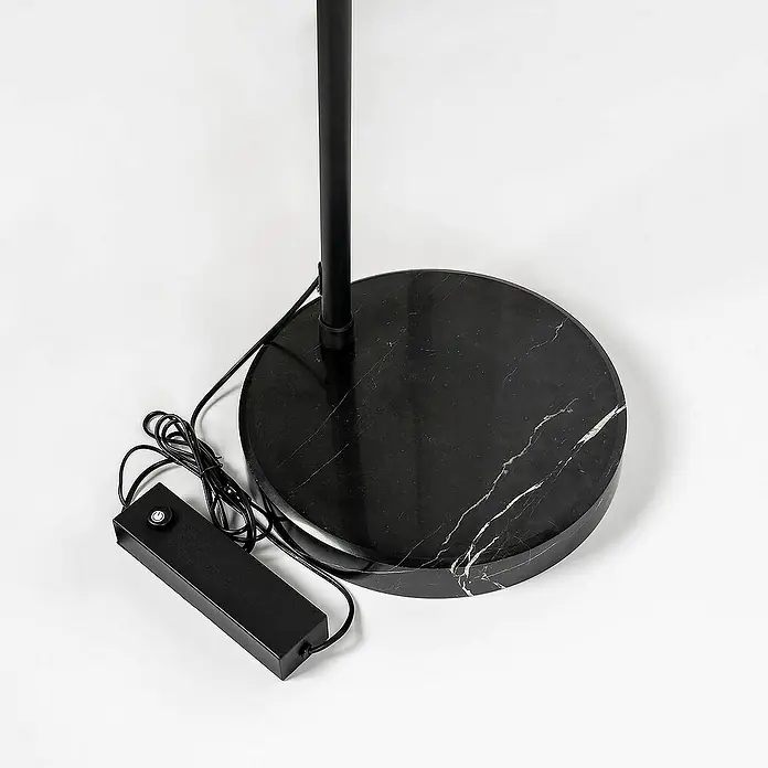 Lucande Stehleuchte Virvera - schwarz, schwarz