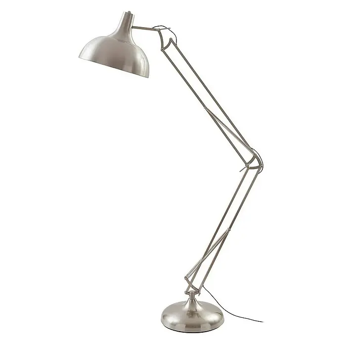 Lindby Stehleuchte Leia - chrom / silber, chrom / silber, E27