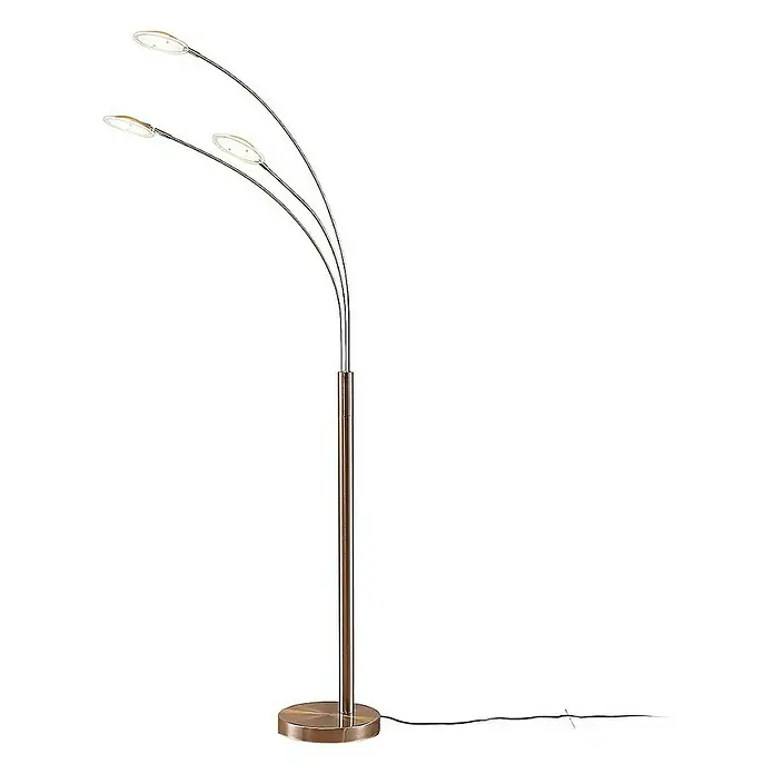Lindby Stehleuchte Anea - Höhe: 167,5 cm, alu / grau / zink, alu / grau / zink