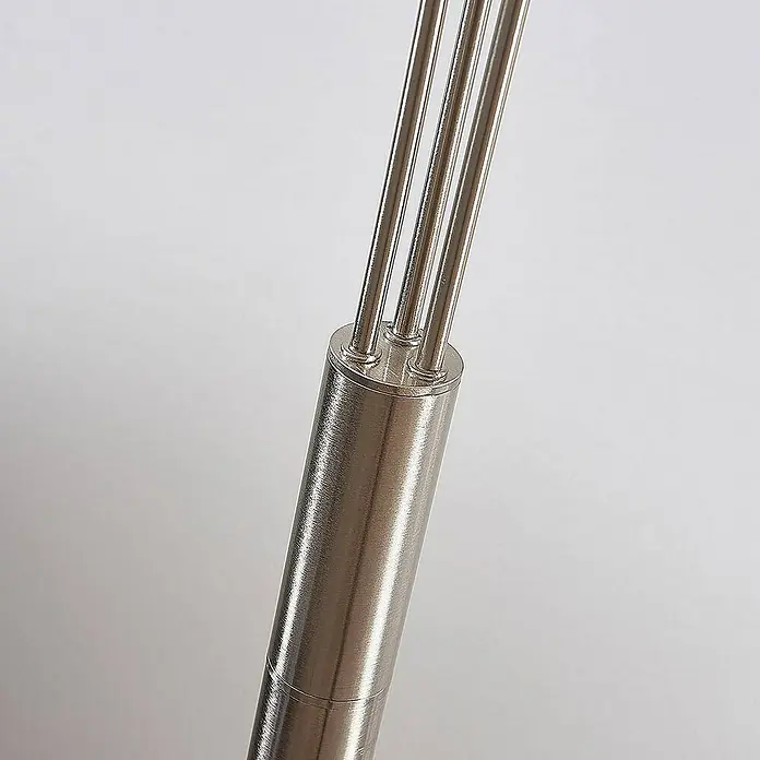 Lindby Stehleuchte Anea - Höhe: 167,5 cm, alu / grau / zink, alu / grau / zink