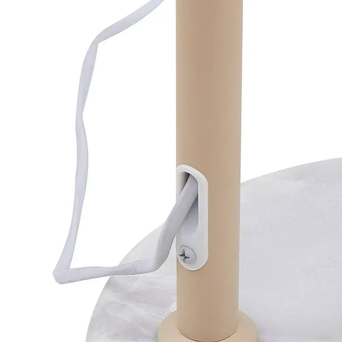 Lindby Stehleuchte Tonka - Höhe: 180 cm, creme / amber, creme / amber, E27