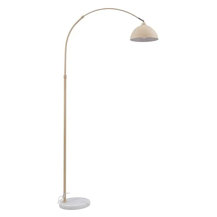 Lindby Stehleuchte Tonka - Höhe: 180 cm, creme / amber, creme / amber, E27