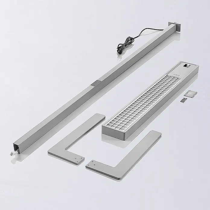 Arcchio Stehleuchte Susi - Höhe: 200 cm, alu / grau / zink, alu / grau / zink