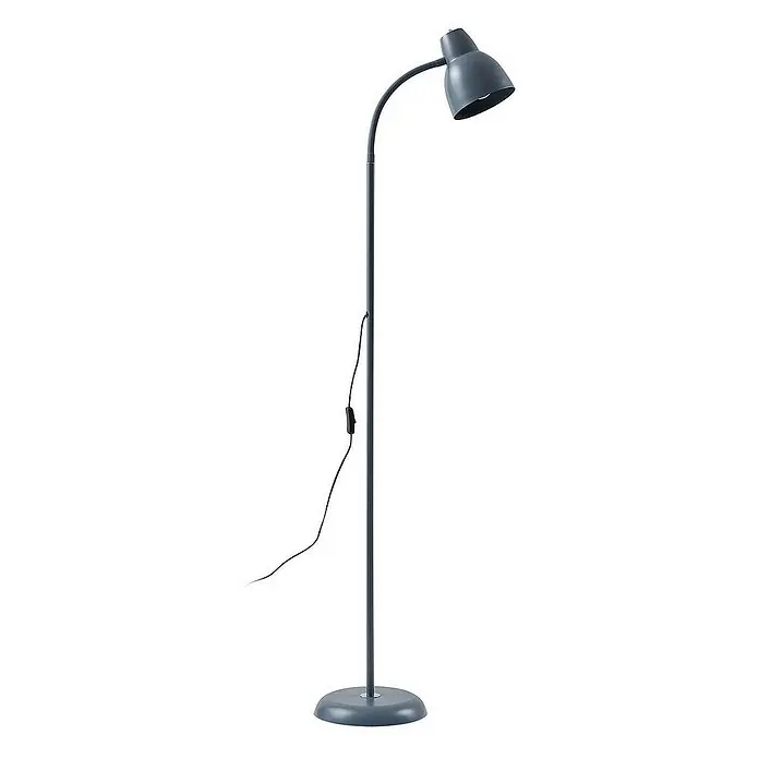 Lindby Stehleuchte Tebbi - Höhe: 150 cm, alu / grau / zink, alu / grau / zink, E27