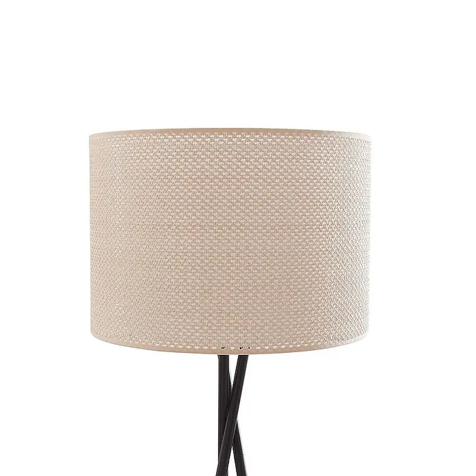 Lindby Stehleuchte Soula - schwarz, creme / amber, E27