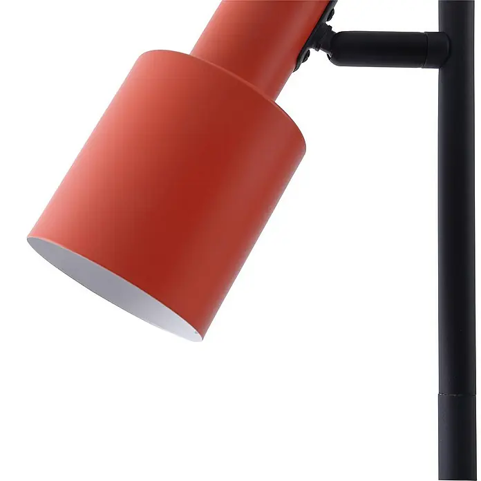 Lindby Stehleuchte Ovelia - Höhe: 155 cm, schwarz, gelb / orange, E27