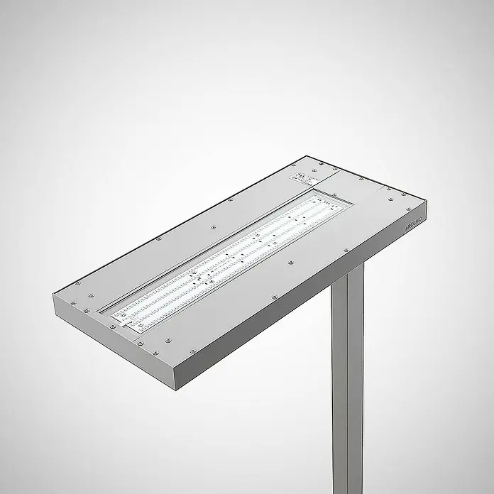 Arcchio Stehleuchte Logan Ultra - Höhe: 198,6 cm, alu / grau / zink, alu / grau / zink