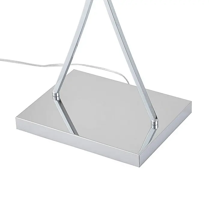 Lucande Stehleuchte Evaine - Höhe: 157 cm, chrom / silber, weiß / opal, E27