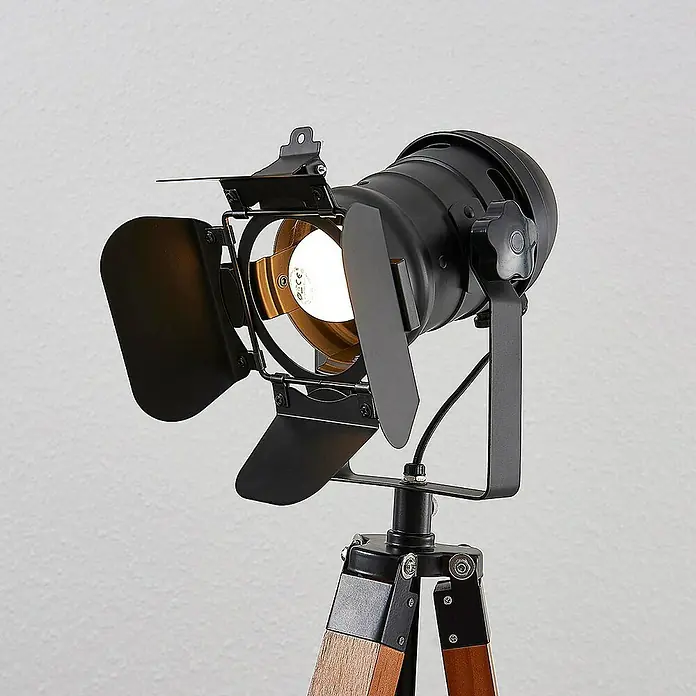 Lindby Stehleuchte Hilma - Höhe: 160 cm, braun / rost, schwarz, E27