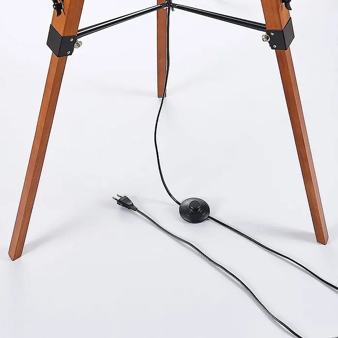 Lindby Stehleuchte Hilma - Höhe: 160 cm, braun / rost, schwarz, E27