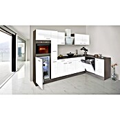 Respekta Winkelküche KBL310EYWS (172 x 310 cm, Weiß Seidenglanz)