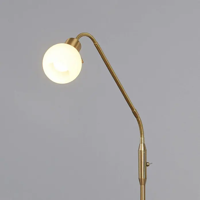 Lindby Stehleuchte Elaina - messing / gold, E14