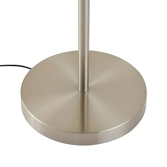 Lindby Stehleuchte Aovan - Höhe: 170 cm, alu / grau / zink, creme / amber, E27