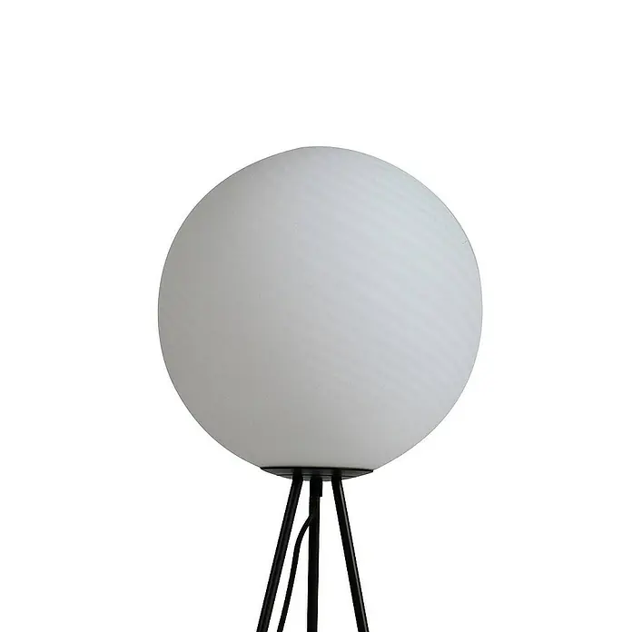 Lucande Stehleuchte Kestralia - Höhe: 151 cm, schwarz, weiß / opal, E27