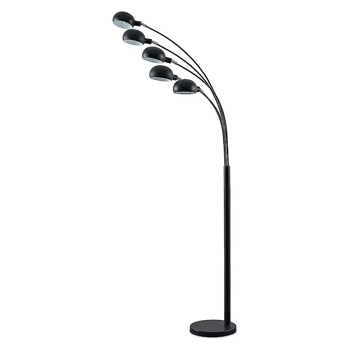 Lindby Stehleuchte Jewa - Höhe: 198 cm, schwarz, schwarz, E14