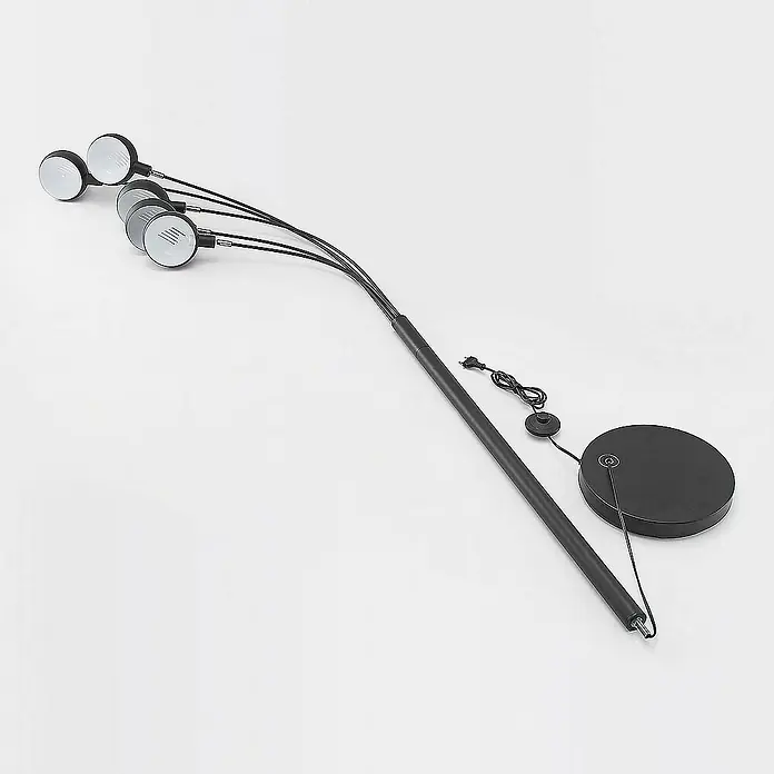 Lindby Stehleuchte Jewa - Höhe: 198 cm, schwarz, schwarz, E14