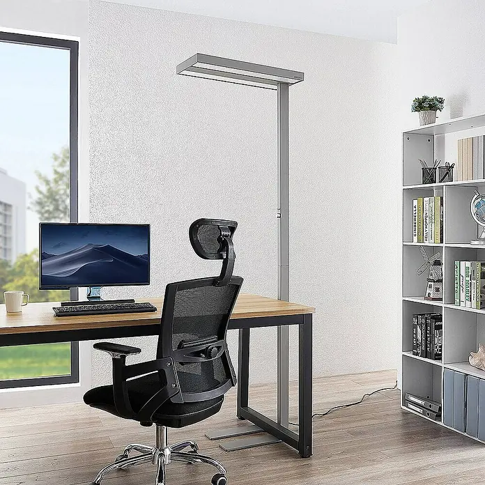 Arcchio Stehleuchte Logan Pro - alu / grau / zink, alu / grau / zink