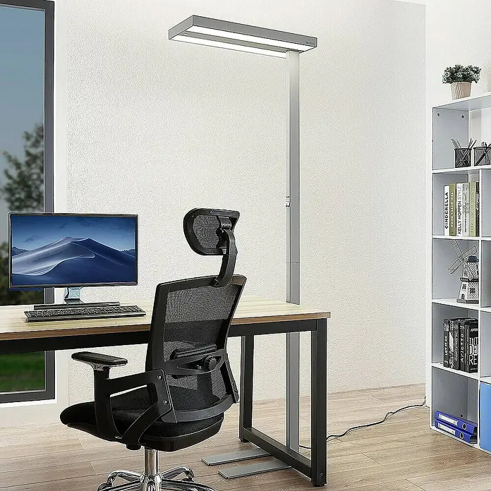 Arcchio Stehleuchte Logan Pro - alu / grau / zink, alu / grau / zink