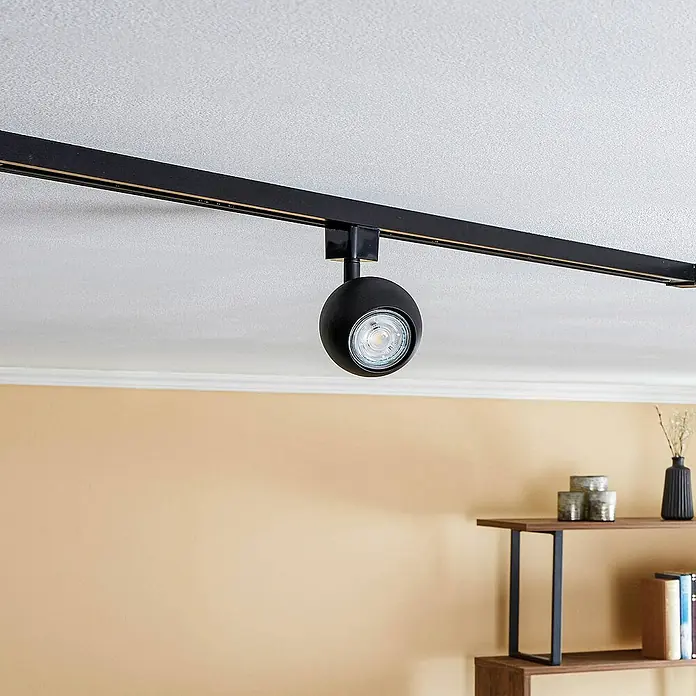 Prios LED-Spannseilsystem Felipo - L x B x H: 8 x 8 x 15 cm, schwarz, schwarz