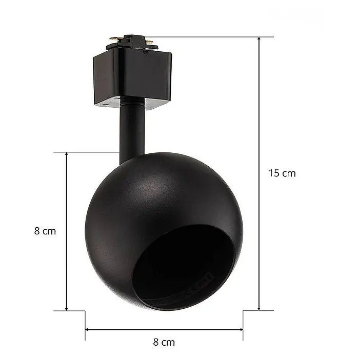 Prios LED-Spannseilsystem Felipo - L x B x H: 8 x 8 x 15 cm, schwarz, schwarz