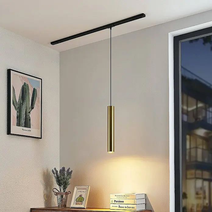 Lindby LED-Spannseilsystem Linaro - schwarz, messing / gold