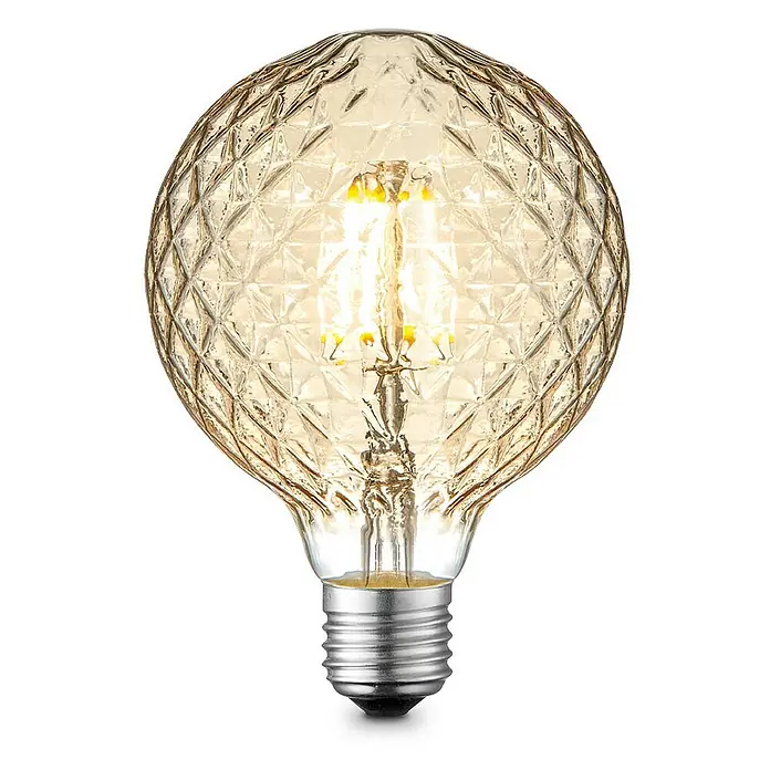 Lucande LED-Lampe E27 G95 LED 4W - E27, Nicht Dimmbar, Warmweiß, 380 lm, 4 W