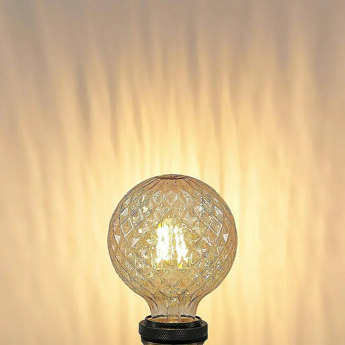 Lucande LED-Lampe E27 G95 LED 4W - E27, Nicht Dimmbar, Warmweiß, 380 lm, 4 W