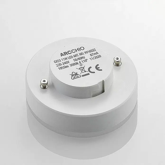 Arcchio LED-Lampe Gx53 10W LED - Nicht Dimmbar, Warmweiß, 950 lm, 10 W