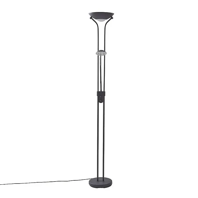 Lindby LED-Deckenfluter Josefin - Höhe: 180 cm, schwarz, schwarz, Warmweiß