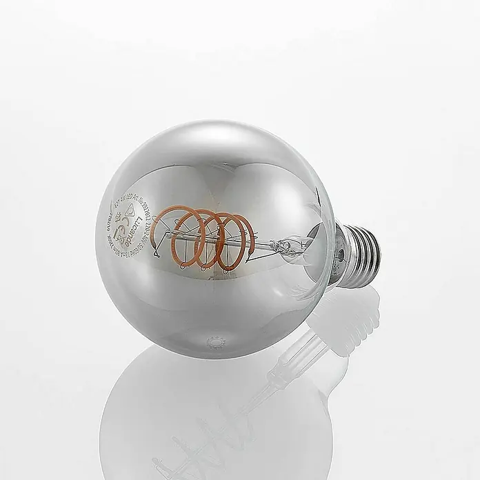 Lucande LED-Lampe E27 G95 LED 4W - E27, Nicht Dimmbar, Warmweiß, 120 lm, 4 W