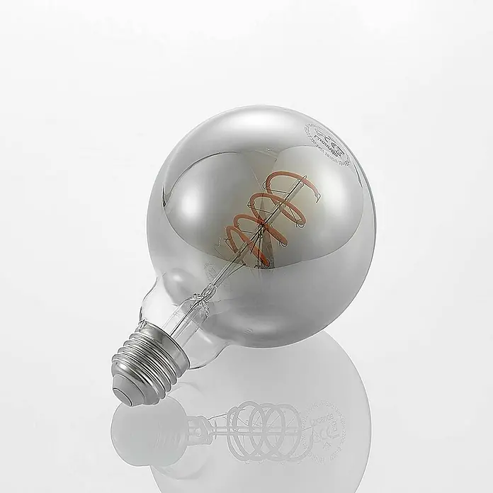 Lucande LED-Lampe E27 G95 LED 4W - E27, Nicht Dimmbar, Warmweiß, 120 lm, 4 W