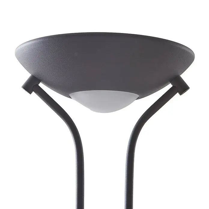 Lindby LED-Deckenfluter Josefin - Höhe: 180 cm, schwarz, schwarz, Warmweiß