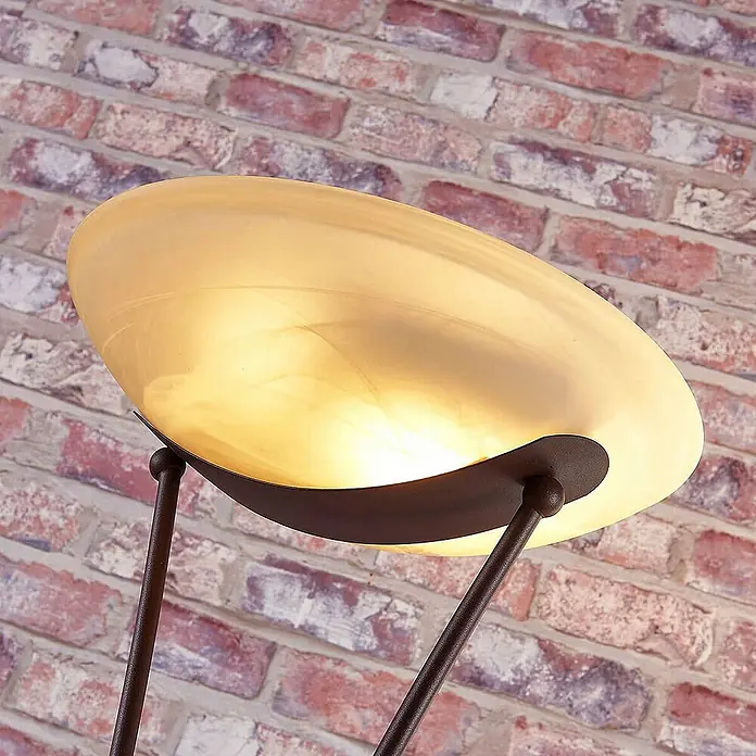 Lindby LED-Deckenfluter Felicia - Höhe: 180 cm, braun / rost