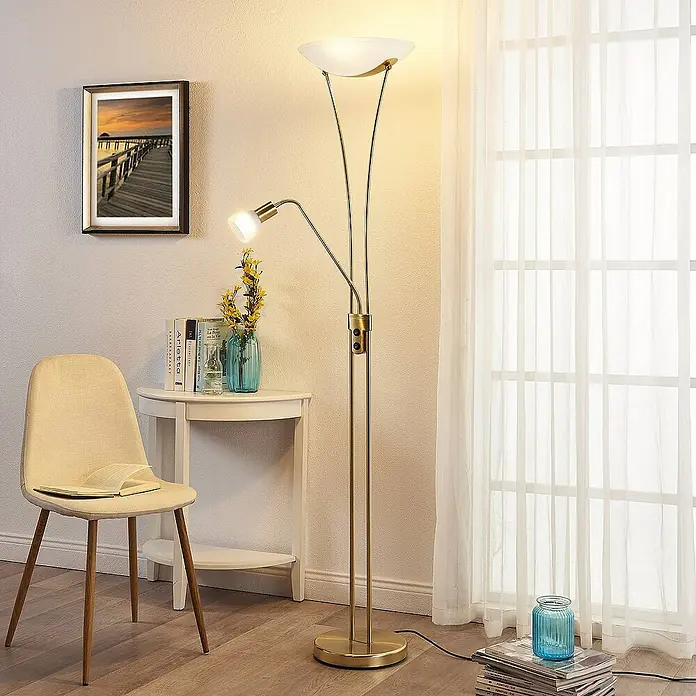 Lindby LED-Deckenfluter Felicia - messing / gold