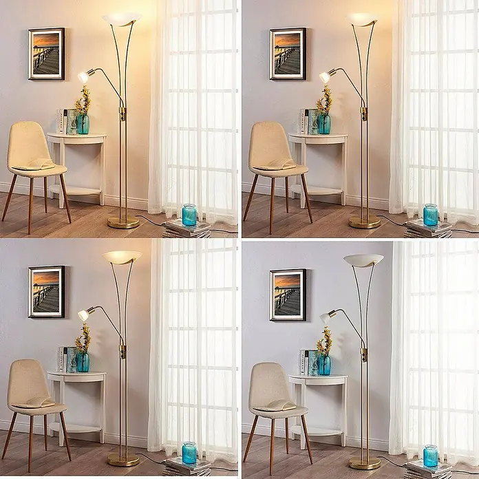 Lindby LED-Deckenfluter Felicia - messing / gold