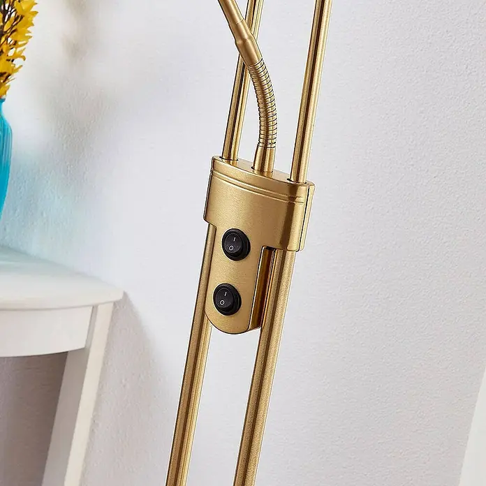 Lindby LED-Deckenfluter Felicia - messing / gold