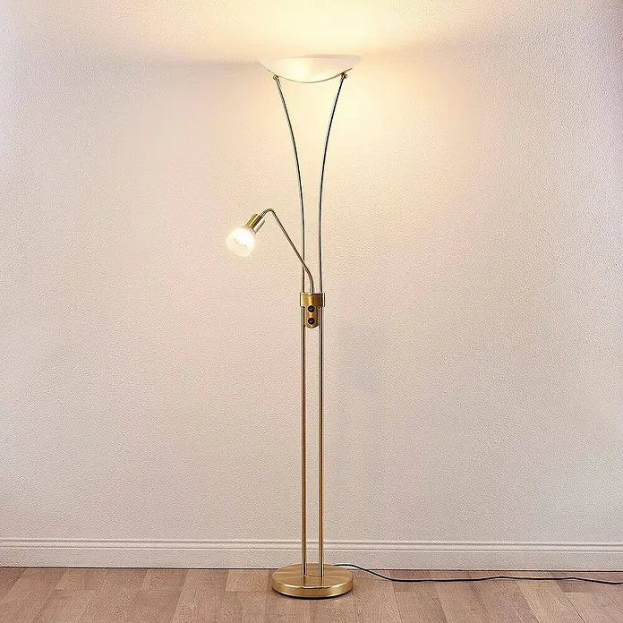 Lindby LED-Deckenfluter Felicia - messing / gold