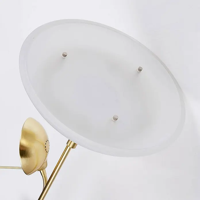 Lindby LED-Deckenfluter Yveta - Höhe: 183 cm, messing / gold, Warmweiß