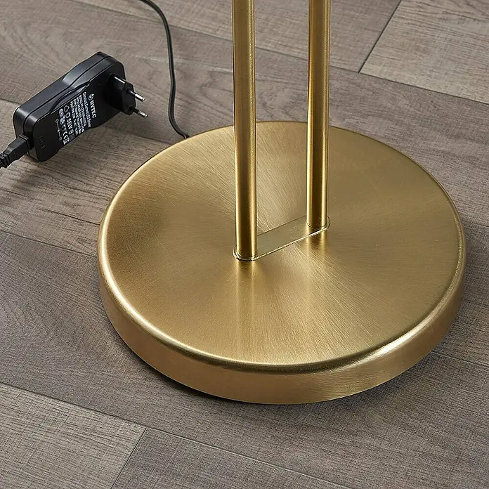 Lindby LED-Deckenfluter Yveta - Höhe: 183 cm, messing / gold, Warmweiß