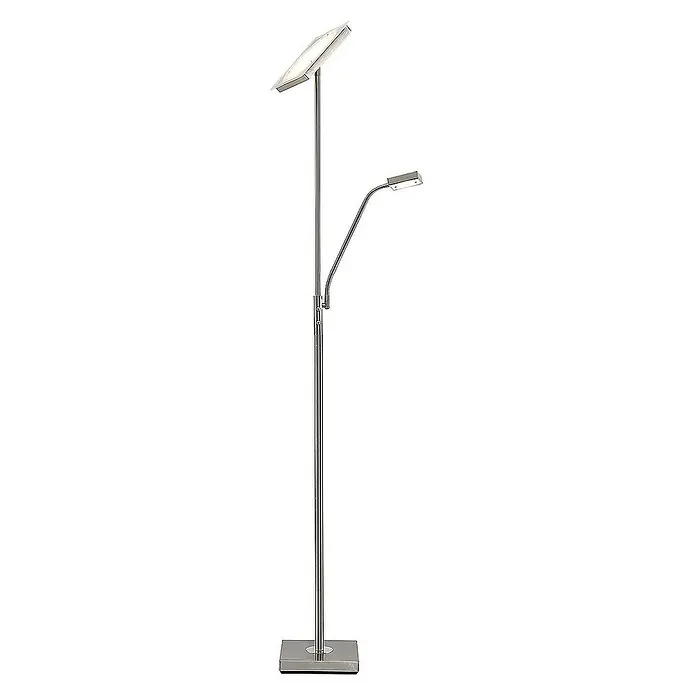 Lindby LED-Deckenfluter Sumani - Höhe: 180 cm, alu / grau / zink, alu / grau / zink, Warmweiß