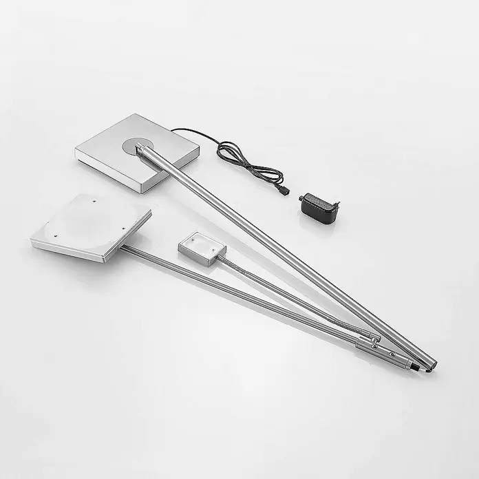 Lindby LED-Deckenfluter Sumani - Höhe: 180 cm, alu / grau / zink, alu / grau / zink, Warmweiß