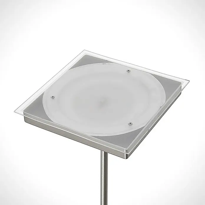 Lindby LED-Deckenfluter Sumani - Höhe: 180 cm, alu / grau / zink, alu / grau / zink, Warmweiß