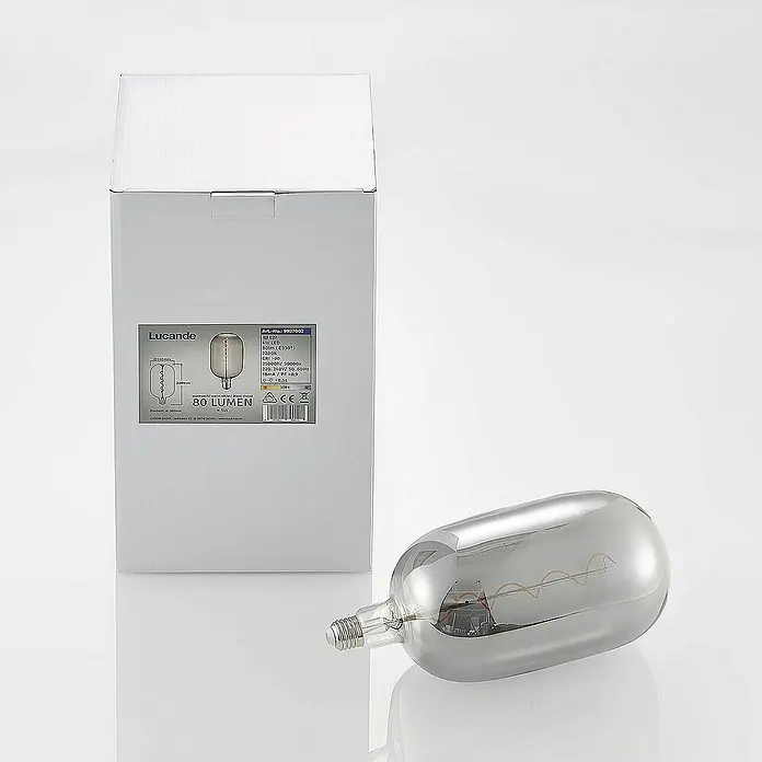 Lucande LED-Lampe E27 T140 LED 4W - E27, Nicht Dimmbar, Warmweiß, 120 lm, 4 W