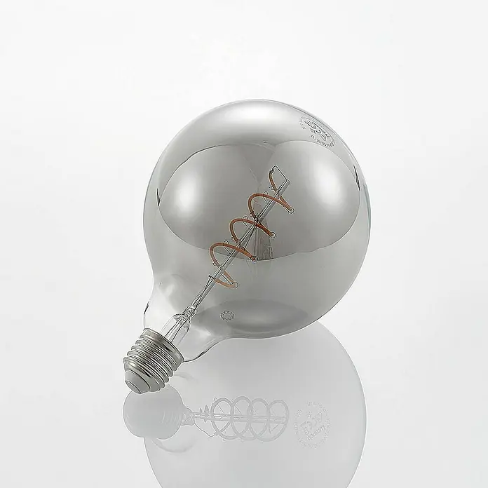 Lucande LED-Lampe E27 G125 LED 4W - E27, Nicht Dimmbar, Warmweiß, 120 lm, 4 W