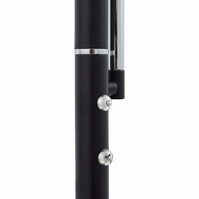 Lindby LED-Deckenfluter Malea - Höhe: 180 cm, schwarz, schwarz, Warmweiß