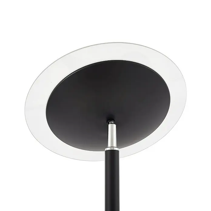 Lindby LED-Deckenfluter Malea - Höhe: 180 cm, schwarz, schwarz, Warmweiß