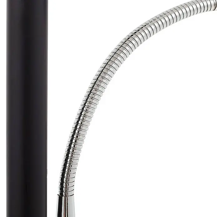 Lindby LED-Deckenfluter Malea - Höhe: 180 cm, schwarz, schwarz, Warmweiß