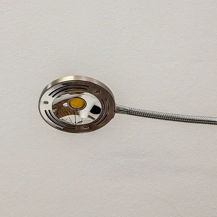 Lindby LED-Deckenfluter Malea - Höhe: 180 cm, alu / grau / zink, alu / grau / zink, Warmweiß